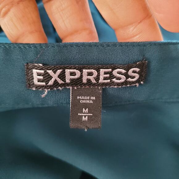 Express Women's Green Sheer Pullover Long Sleeve Top Size M - Picture 7 of 9